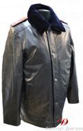 Куртка Полиция кожаная прямая с меховой подстежкой